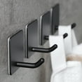 thumbnail image 3 of YIGII Adhesive Towel Hooks - 4 Pack Bathroom Hooks for Hanging Robes Coat Stick on Wall Kitchen Hook Stainless Steel, Matte Black, 3 of 7