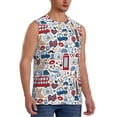 thumbnail image 2 of Balery London Symbols1 Camisetas sin mangas para hombre, absorbe la humedad y protege contra el mal olor.-X-Large, 2 of 7