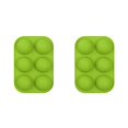 thumbnail image 4 of Toystoory 6 celdas media bola esfera 3D molde de pastel de silicona Muffin molde para hornear Chocolate Verde 2piezas Toystoory CBP155426, 4 of 6