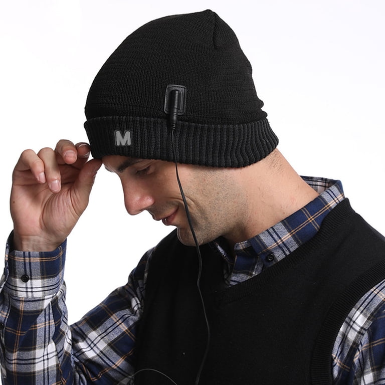 Heated Knitted Hat for Men - Rechargeable Electric Warm  display picture 3