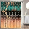 thumbnail image 4 of Cortina de Ducha 180 x 180 cm Gris Mármol Geométrico Cortinas de Ducha Antimoho Tejido Poliéster Impermeable Cortina de Baño Lavable para Baño con 12 Anillas para Cortina de Ducha Adepaton MZQ-0713-2, 4 of 8