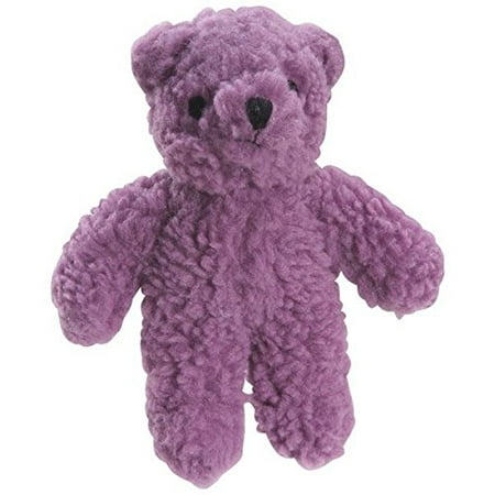 BERBER BEARS Soft Plush Dog Toys Durable Fleece Squeaker Toys for Dogs Cute Bear(Purple)