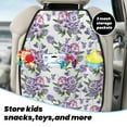 thumbnail image 4 of Violets Flowers Purple Pink Mats Back Seat Protectors, Car Seat Protector Vehicle Organizers Waterproof Cover Back Seat Cover for Kids with 3 Storage Pockets 2 Pack, 4 of 5