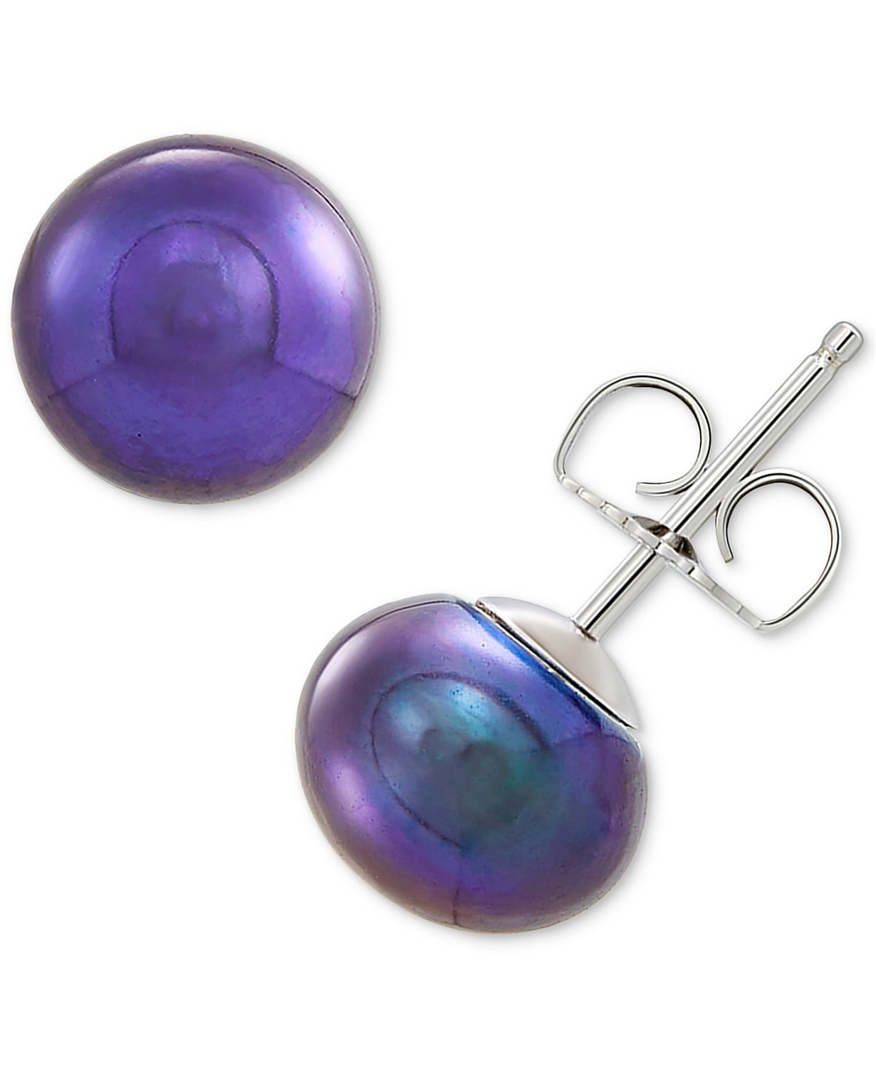 Giani Bernini Women’s Cultured Freshwater Button Pearl (8mm) Stud Earrings