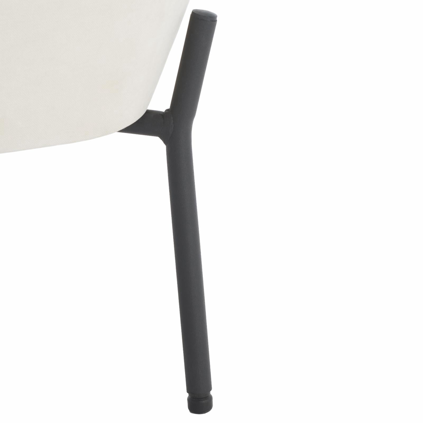 SAFAVIEH Brax Tufted Petite Slipper Chairs, Light Grey/Black (21.4 in. W x 25.7 in. D x 26 in. H)