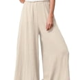 thumbnail image 2 of Pantalones anchos y holgados de algodón y lino para mujer, de estilo europeo y americano, informales, de talla grande., 2 of 6