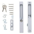 thumbnail image 3 of Wright Products - Keyed Flush Mounted Sliding Patio Door Latch Set, Aluminum Grey - Replacement Locking Flush Handle C63, 3 of 3