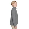 thumbnail image 3 of Team 365 Youth Zone Sonic Heather Performance Quarter-Zip M DK GREY HEATHER, 3 of 3