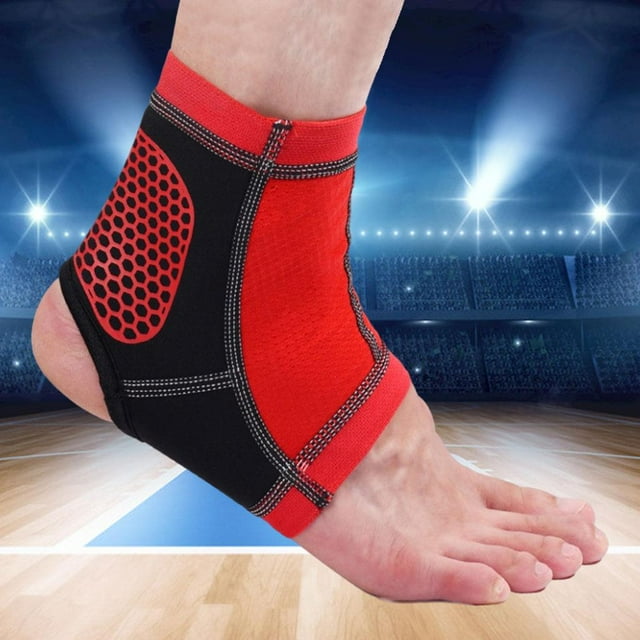 Tobillera soporte elástico envoltura tendinitis fascitis pie manga para deportes Rojo m Cola Soporte de tobillo deportivo