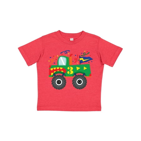 

Inktastic 3rd Birthday Monster Truck Gift Toddler Boy Girl T-Shirt