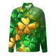 thumbnail image 2 of TaTaai Ladies Fashion St. Patrick's Day Printed Satin Long Sleeve Shirt Lapel Button Down Casual Loose Blouse Satin Top for Daily Party Work Vacation Spring Winter Wear Gift, 2 of 5