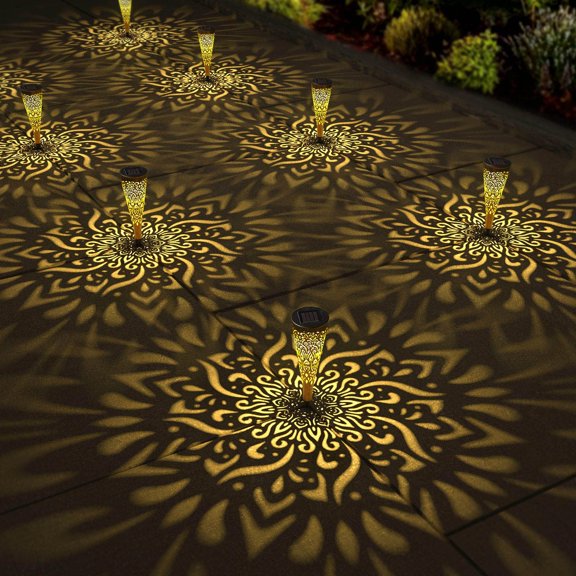Luces Solares para Jardín gardencave Paquete de 6, Cálidas e Impermeables