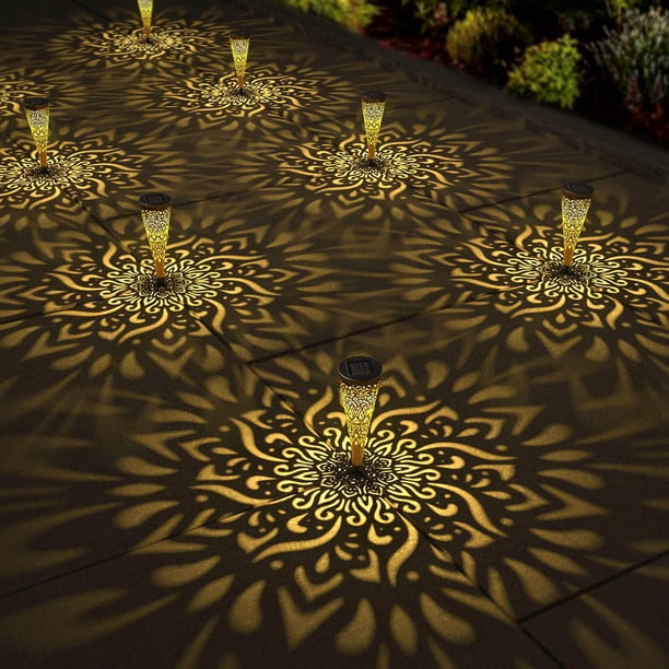 Luces Solares para Jardín gardencave Paquete de 6, Cálidas e Impermeables