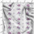 thumbnail image 2 of Soimoi Florals Printed, Polyester Fleece, Fabric by The Yard Sewing DIY Stretch Fabric 56 Inches Wide, WarmFabric for Hats, Coats, Gloves, Blankets, White, 2 of 6