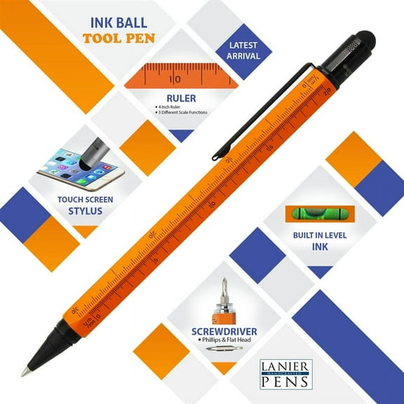 Monteverde USA One Touch Tool Pen, Inkball Pen, Orange (MV35294)