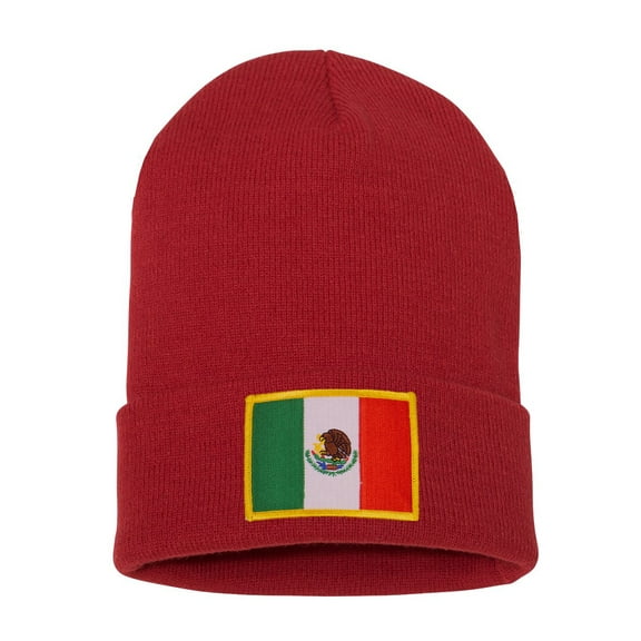 Top Headwear Mexico Beanie - Men's Womens Long Winter Cuff Beanie Cap