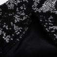 thumbnail image 3 of YMNXA Women's Dress Long Sleeve Round Neck Solid Color Sequins Fashion Slim Fit Dress For Party Black S, 3 of 8