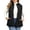 Black, variant on Plus Size Vest for Women Baeitkot Lightweight Quilted Zip Front Sleeveless Jacket with Pockets Casual Streetwear Army Green XXXL