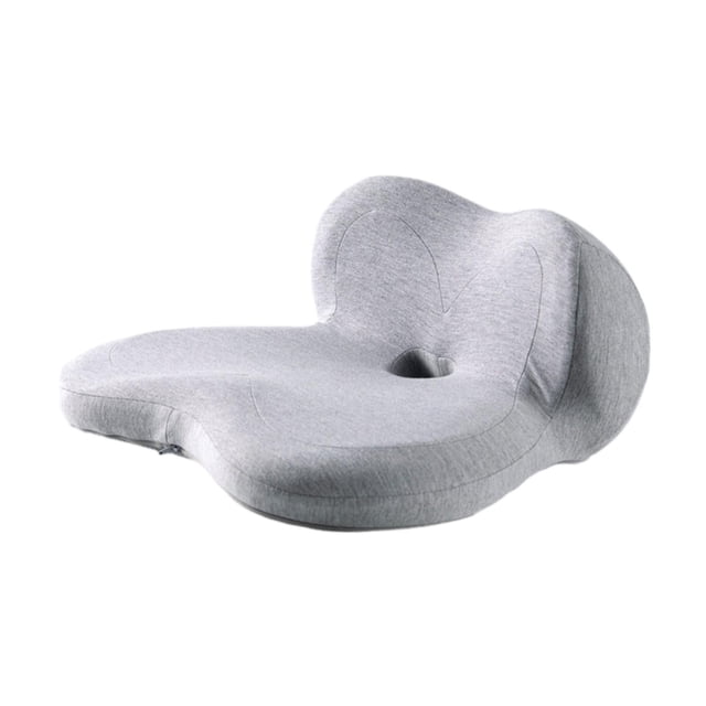 Esquirla Office Chair Seat Cushion Durability Multiuse Comfortable with Waist Support Light Gray