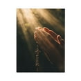 thumbnail image 2 of CozyNet Praying Hands With A Rosary Under Soft Beams Of Divine Light Wall Art Prints With Frame Canvas Perfect for Living Room & Bedroom, Ready to Hang, Wall Decor 12"x16", 2 of 10
