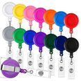 thumbnail image 1 of HLONK [Durable ID Card Lanyards] 10pcs Multi-Color Durable Retractable ID Card Lanyards with Quick Release Clip | Stylish Nurse Badge Reels for Professionals - Mixed Colors, 1 of 5
