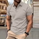 thumbnail image 3 of Camiseta informal de manga corta y corte ajustado para hombre, de color liso, poliéster, versátil para hacer ejercicio y para el uso diario., 3 of 7
