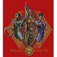 thumbnail image 2 of Boy's Black Panther: Wakanda Forever Okoye Shuri and Nakia Portraits Graphic Tee Red Large, 2 of 3