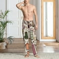 thumbnail image 6 of Lsque Vintage Coffee Print Men's Pajama Pants, Lounge Pant - Comfortable Home Wear,Elastic Waistband, Stylish Design-Small, 6 of 9