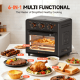 thumbnail image 6 of Ounin 12 QT Air Fryer Toaster Oven with Steam Assisted, Compact Countertop Oven with Rapid Steam, Air Fry, Vapor Bake, Steam Clean, Bake, Dried, Ferment, Stainless Steel, 6 of 13