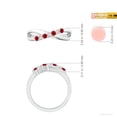 thumbnail image 5 of ANGARA Natural Round Ruby and Diamond Crossover Ring in 14K White Gold for Women (Size-2.5mm) | July Birthstone, Birthday, Anniversary, Jewelry Gift for Women | Natural Ruby Ring, 5 of 9