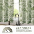 thumbnail image 4 of DriftAway Kitchen Curtains Toile Tier Linen Short Curtains Cafe 36 Inch Length for Living Room Bathroom Farmhouse French Country Vintage Printed Pattern Rod Pocket 2 Panels Loden Green, 4 of 8