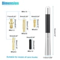 thumbnail image 4 of Unique Bargains 1 Set 12cm 4.7' Car AM FM Radio Signal Antenna Mast Universal Carbon Fiber Pattern Silver Tone, 4 of 6