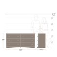 thumbnail image 3 of Prepac Sonoma 59 in. 6-Drawer Engineered Wood Dresser in Black, 3 of 12
