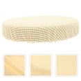 thumbnail image 3 of 2pcs Stool Covers Fabric Round Elastic Chair Covers Stretchy Washable Stool Seat Slipcover, 3 of 7
