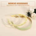 thumbnail image 5 of Unique Bargains 3pcs Fashion Headbands Set Different Designs Headbands Faux Pearl Hair Accessories for Women Yellow, 5 of 7