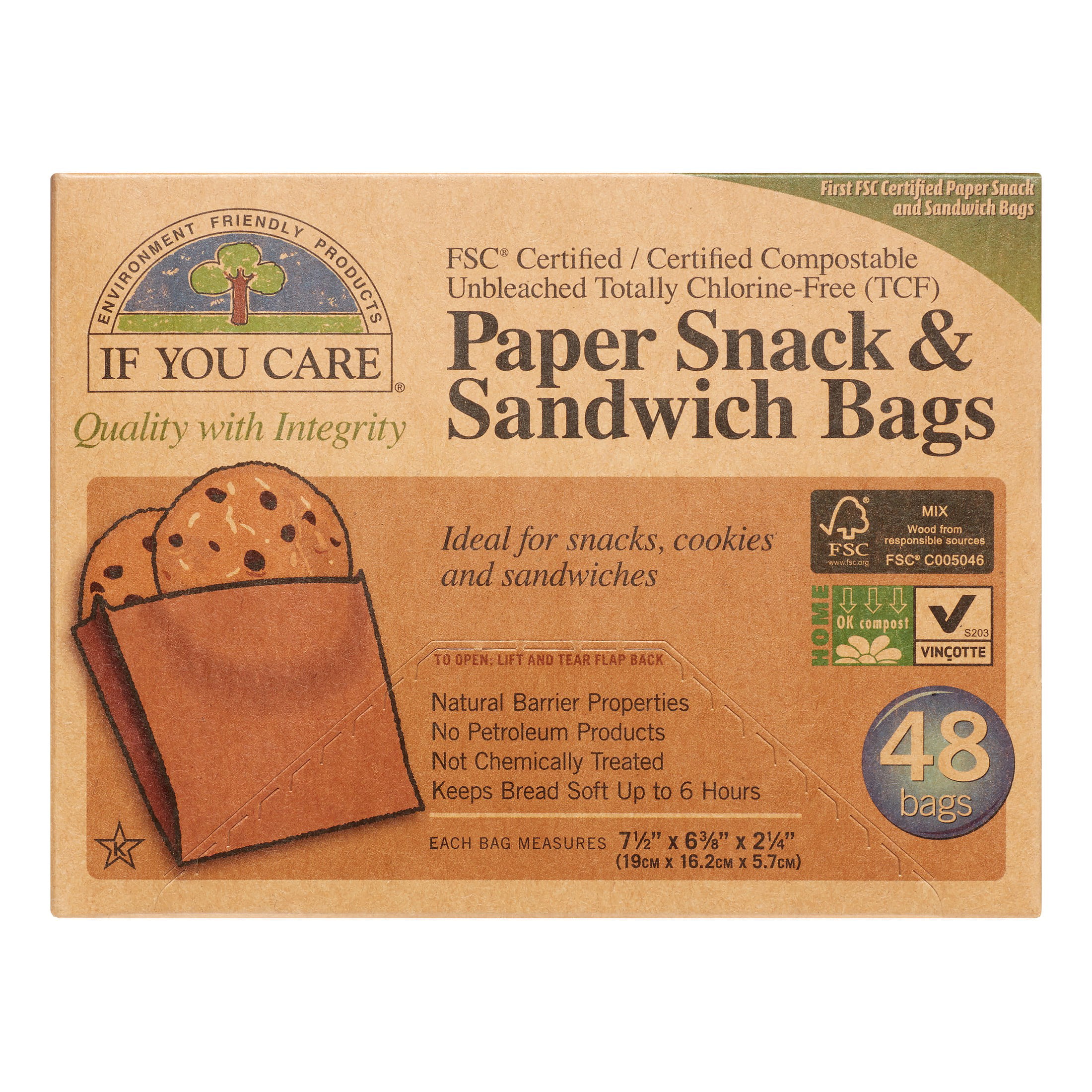 1 PACK OF 6 BAGS MEDIUM IF YOU CARE NON-STICK PARCHMENT ROASTING BAGS 