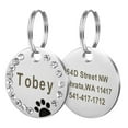 thumbnail image 5 of SPRING PARK 25mm Personalized Dog Tags Pet ID Name Custom Engraved Cat Puppy Tag Paw, 5 of 7