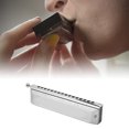 thumbnail image 3 of Harmonica Instrument, Key Of C Easy Playing  Gift Silver Portable Mouth Organ  for Beginner, 3 of 8