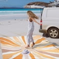 thumbnail image 4 of CHUNYAN Boho large beach mat, outdoor picnic and travel, waterproof and moisture-proof, foldable beach mat, easy to carry, 4 of 9