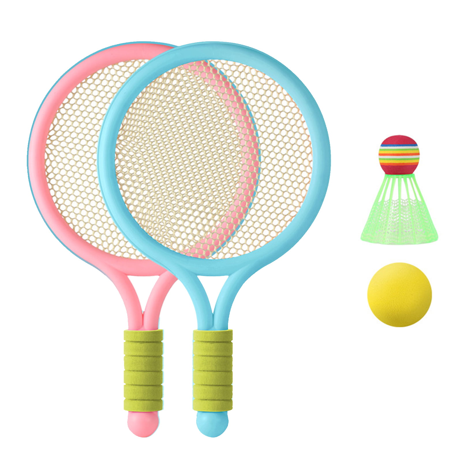 Badminton Rackets Set of 4 for Backyard Sports Adults Kids Family Racquets Game with 12 Shuttlecocks,4 Replacement Grips,4 Wristbands and Carrying Bag 