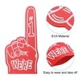 thumbnail image 4 of Uxcell 18 Inch Giant Foam Finger, We Are #1 EVA Cheerleading Fingers for Celebration Sports Games Party, Red, 4 of 5