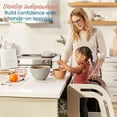 thumbnail image 3 of ECR4Kids Chef's Helper Kitchen Step Stool Tower with Handles, Childrens Furniture, White Wash, 3 of 9