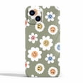 thumbnail image 1 of Floral Smiley Case for iPhone 14 Plus,Aesthetic Art Design Full Cover Protective Case, 1 of 5