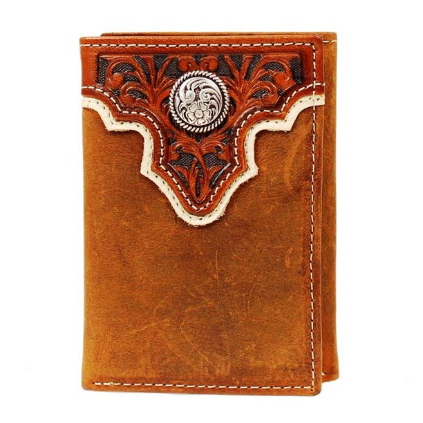 Ariat - Ariat Western Wallet Mens Trifold Tooled Leather Concho A35106 ...