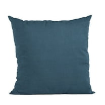 Plutus Navy Solid Shiny Velvet Luxury Throw Pillow - Double sided 26" x 26"