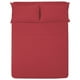 thumbnail image 1 of Sábana Individual 1800 Hilos, Microfibra Grabada Ultra Suave Mod. ROJO RUBI, 1 of 1