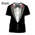 thumbnail image 5 of Ropa divertida para hombre, esmoquin con personalidad, traje de corbata retro, camisetas gráficas, traje falso de moda, camisetas casuales de manga corta para fiesta para hombre, 5 of 5