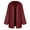 Wine, variant on LEAVINGSUO Winter Coats for Women 2023 Trendy Women鈥榮 and Winter Casual Temperament Hooded Solid Color Lapel Plush Coat Tops