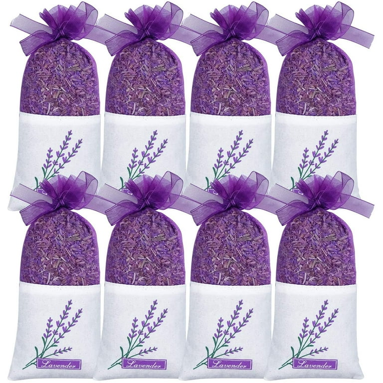 Lavender Sachet - Moth Repellent Sachets (8 Pack) Home Fragrance for  Drawers and Closets. Natural Clothes Moths Repellant Dried Lavendar Flowers  with Long-Lasting Aroma 