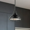 thumbnail image 4 of 60/7003-Nuvo Lighting-Newbridge-1 Light Small Pendant in Farmhouse Style-9.75 Inches Wide by 8.25 Inches High-Gloss Black/Silver Finish, 4 of 9